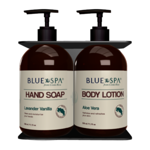 BLUE SPA - Rack Tocador de 2 (Crema + Jabón de Manos)